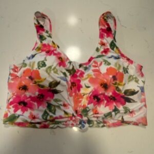 Coral Reef Floral Bikini Top